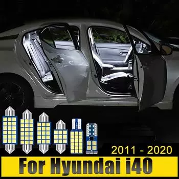 Для Hyundai i40 2011-2013 2014 2015 2016 2017 2018 2019 2020 10 шт. автомобильные лампы для чтения, зеркала, лампы для перчаточного ящика, лампы для багажника белый