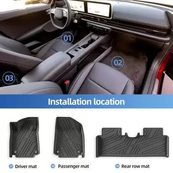 для Hyundai Ioniq6 2025 2025 автомобильные коврики в багажник TPE 3D водонепроницаемые всепогодные левый руль