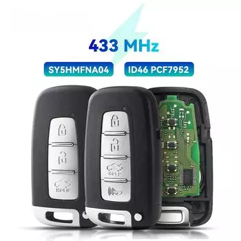 Для Hyundai Sonata 2011 2012 2013 2014 для Kia Sportage Sorento Keyless Entry Smart Remote 3 4 кнопки автомобильный ключ 4B Fob 433 МГц SY5HMFNA04 3 Buttons TY40