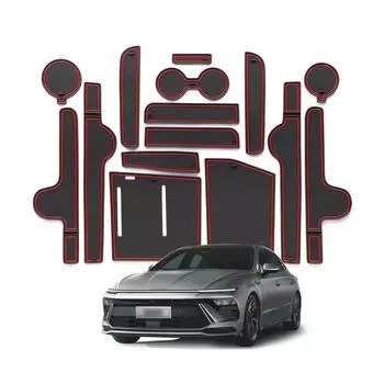 для Hyundai Sonata 2025 противоскользящий коврик для дверного паза, подставка для стакана, аксессуары для интерьера, резиновая подставка 15 шт./компл. 15pcs
