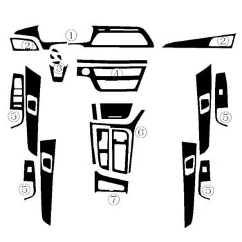 Для Hyundai Sonata 9 2015-2017 Наклейки 3D Карбоновое волокно Центральная консоль автомобиля Внутренний молдинг Высокое качество CHINA