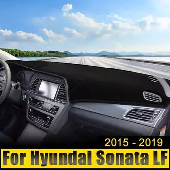 Для Hyundai Sonata LF 2015 2016 2017 2018 крышка приборной панели автомобиля, защитный чехол от солнца, коврики против УФ-излучения, нескользящие коврики