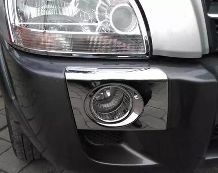 Для Hyundai Tucson 2005 2006 2007 2008 2009 Стайлинг автомобиля ABS хромированная передняя противотуманная фара крышка украшения