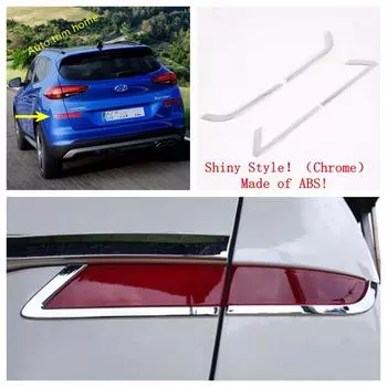 Для Hyundai Tucson 2019 2020 ABS Chrome Внешний комплект Задний бампер Противотуманные фары Лампы Полоска Крышка Накладка Декоративные аксессуары