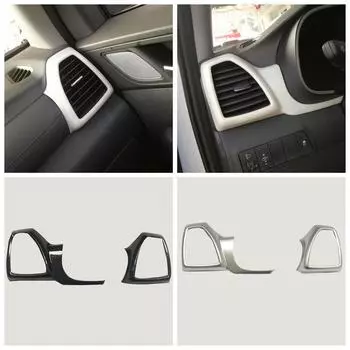 Для Hyundai Tucson 2019 2020 аксессуары для салона автомобиля спереди слева и справа, вентиляционное отверстие для кондиционера, чехол, накладка, наклейка чёрный