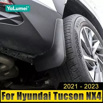 Для Hyundai Tucson NX4 2021 2022 2023 2024 гибридный автомобиль крыло избежать брызг грязи передний задний брызговик защитные крышки аксессуары чёрный