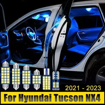 Для Hyundai Tucson NX4 2021-2023 N Line гибридный автомобиль плафоны для чтения багажника номерной знак лампы косметического зеркала перчаточный ящик лампы белый