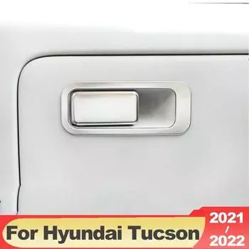 Для Hyundai Tucson NX4 2022 2023 Hybrid N Line автомобильный ящик для хранения второго пилота, крышка чаши, отделка, аксессуары из нержавеющей стали чёрный