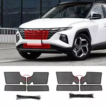 Для Hyundai Tucson UP передние грили, сетка от насекомых, защитная крышка конденсатора радиатора, защита от мусора, песка, нержавеющая сталь Without Camera Model