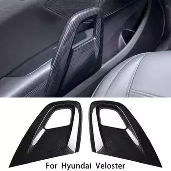 Для Hyundai Veloster 2011-2016 гг. Карбоновая дверная панель подлокотника, защитная отделка, чехлы для поручней, молдинги для салона автомобиля CHINA