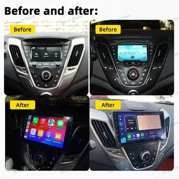 Для Hyundai Veloster FS 2011 - 2017 Радио 2 Din Android Экран Стерео GPS Навигация Автомагнитола Головное Устройство Автомобильный Мультимедийный Плеер