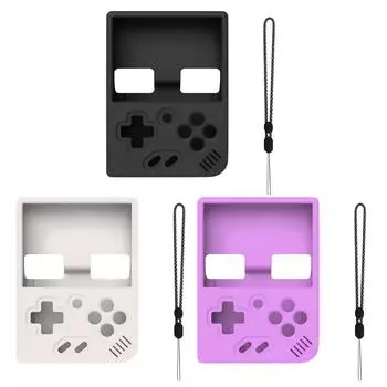 Для игровой консоли Miyoo Mini Plus /Mini чехол силиконовый защитный чехол против царапин мягкий защитный чехол со шнурком чёрный