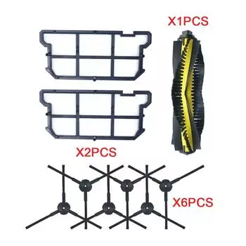 Для ilife v7s v7 v7s pro комплект деталей для робота-пылесоса основная щетка + боковая щетка + фильтр Hepa для Chuwi ILIFE v7s pro аксессуары