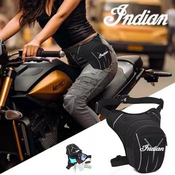 Для Indian FTR 1200 S FTR1200 Carbon / Rally Chief VINTAGE Scout Motorcycle Водонепроницаемая поясная сумка для ног, поясной ремень, поясница, Mil чёрный