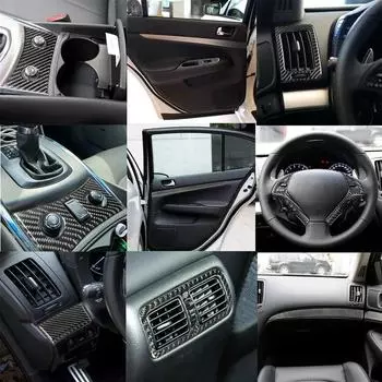 Для Infiniti G37 SEDAN 2010-2013 салона автомобиля защитная накладка из углеродного волокна наклейка с левым рулем аксессуары для стайлинга type 1
