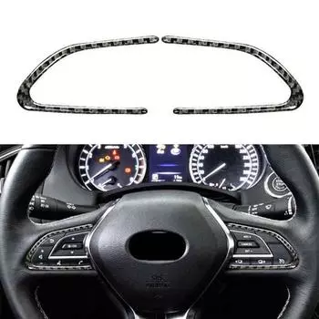 Для Infiniti Q50 Q60 2014-21 гг. Отделка кнопок рулевого колеса из настоящего углеродного волокна