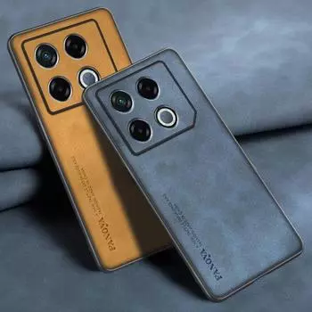 Для Infinix GT 20 Pro Чехол Роскошный PU Кожаный Чехол Для Телефона Для Infinix GT20 Pro 5G Задняя Крышка Матовый Силиконовый Противоударный Защитный Infinix GT 20 Pro серый