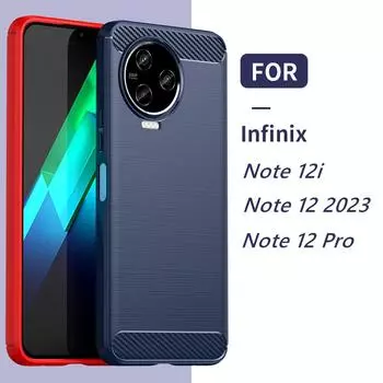 Для Infinix Note 12 2023 Чехол Infinix Note 12i 12 Pro 12 2023 Чехол Противоударный Силиконовый ТПУ Телефон Задняя Крышка Infinix Note 12 2023 Infinix Note 12 Pro чёрный