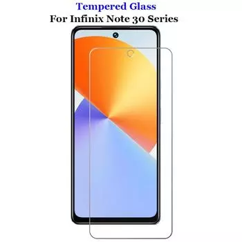 Для Infinix Note 30 30i Pro 5G прозрачное закаленное стекло 9H 2.5D Защитная пленка для экрана Взрывозащищенная защитная пленка Закаленная защита 1 Pcs (Note 30 4G/5G) чистый