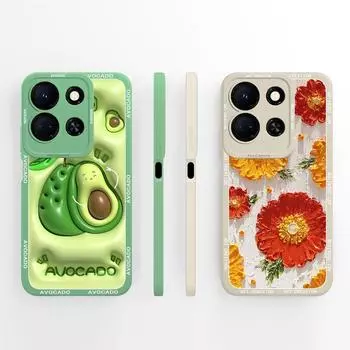 Для Infinix Note 30 4G 5G 30 Pro чехол для телефона задняя крышка Роскошная защита камеры противоударный матовый цветок авокадо женские сумки для телефона для бамперов Infinix Infinix Note 30 4G