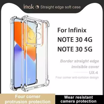 Для Infinix Note 30 4G 5G Чехол для телефона IMAK UX-4 Ударопрочный мягкий чехол infinix Note 30 4G белый