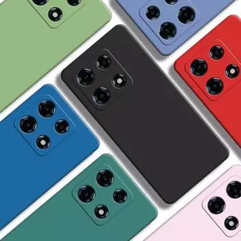 Для Infinix Note 30 Чехол 6,78 дюйма Оригинальный жидкий силиконовый резиновый противоударный бампер Infinix Note 30 Pro Чехол Infinix Note 30 Infinix Note 30 чёрный