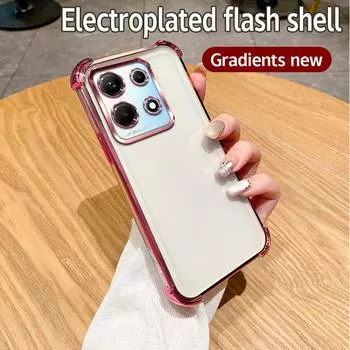 Для Infinix Note 30 Чехол Infinix Note 30 4G Чехол X6833B Чехол для телефона Мягкий бампер Противоударный Защитный чехол Прозрачная гальваническая пластина Infinix Note 30 4G