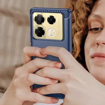 Для Infinix Note 40 Pro note40pro 4G мягкий силиконовый чехол роскошная задняя крышка для infinix note40 pro 4g противоударные матовые чехлы Infinix Note40Pro 4G чёрный