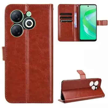 Для infinix Smart 8 Smart8 Plus X6525 чехол-книжка из искусственной кожи-бумажника чехол для телефона For infinix Smart 8 чёрный