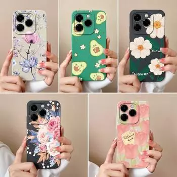 Для Infinix Smart 9 Hot 50 50i Pro Plus Note 40X Zero 40 Мягкий чехол Pretty Lovely Avocado Covers Защита линз Жидкий силиконовый чехол для телефона для Infinix Infinix Note 40X 5G