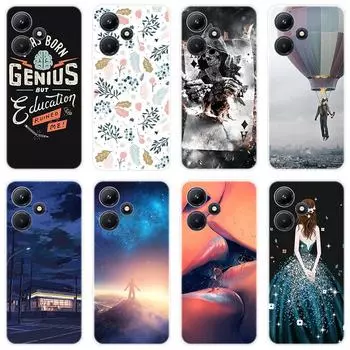 Для infinixHot 30i Hot30i NFC чехол Мягкая силиконовая задняя крышка модный чехол для телефона с мультяшным рисунком For infinix Hot 30i NFC