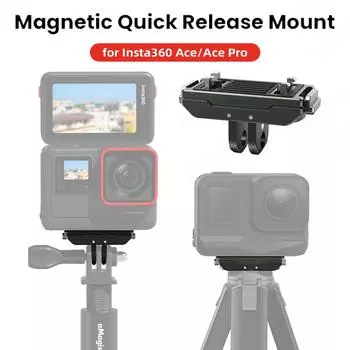 Для Insta360 Ace Pro быстросъемное крепление Snap-On Magnetic 2 Prong Mount и крепление с резьбой 1/4 для Insta360 Ace Pro / Insta360 Ace Universal