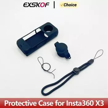 Для Insta360 X3 силиконовый защитный чехол водонепроницаемый пылезащитный противоударный защитный чехол для объектива корпуса аксессуары для экшн-камеры