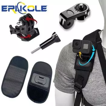 Для Insta360 x3 Зажим для ремня рюкзака для DJI Osmo Packet 3 Крепление на плечевой ремень для Gopro 12 11 10 9 Аксессуары для экшн-камер