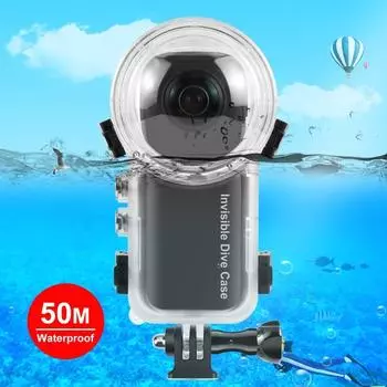 Для Insta360 X4 PULUZ 50 м водонепроницаемый герметичный чехол для дайвинга (прозрачный) прозрачный