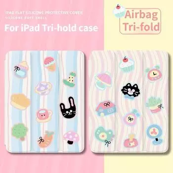 Для iPad 2021 9th 10.2, чехол с милым животным рисунком, тройной чехол для iPad для iPad 2022 10th 10.9 Air4 Air5 10.9 с подставкой для карандашей iPad 2021 Gen910.2