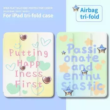 Для iPad 2021 9th чехол Высококачественный чехол с английским градиентом для iPad с тройным креплением для iPad Air6 11 13 Pro11 Pro13 2024 8th 7th 10.2 с подставкой для карандашей iPad 2021 Gen910.2