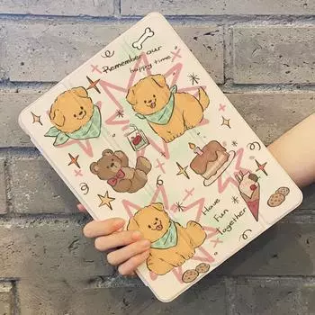 Для iPad 2022 10th 10.9 чехол Высококачественный чехол с рисунком собаки из мультфильма iPad ТПУ ЧЕХОЛ для iPad Air4 Air5 10.9 Air6 Air2024 11 13 mini6/5/4 с подставкой для карандашей iPad 2021 Gen910.2