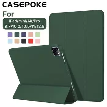 Для iPad 7th 8th 9th Generation 10.2 Чехол для iPad 10th Air 4 5 10.9 дюймов Аксессуары для iPad Pro 11 12.9 Mini 6 Чехол принципиально Mini 6 чёрный