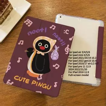 Для iPad Air6 чехол с рисунком милого пингвина для iPad защитный чехол из ТПУ для iPad Air4 Air5 10,9 Air6 11 дюймов 13 дюймов mini6/5/4 с подставкой для карандашей iPad 2021 Gen910.2
