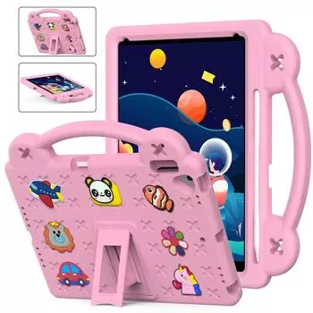 Для iPad Air 11 2024 5 4 10,9 чехол EVA Kids Safe Stand Tablet Cover 10th 2022 10,2 8th 9th 7th 9,7 Generation Pro 11 Mini 6 4 3 2 For iPad 10th 2022 фиолетовый