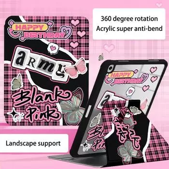 Для iPad Mini 6 2022 Air 4 5 10,9 2021 2020 10,2 Pro 11 дюймов Hottie Style Butterfly, вращающийся на 360 градусов акриловый чехол против падения iPad 2022 10.9