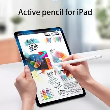 Для iPad Pencil для 9,7 6th Pro 11 12,9 2020 Для iPad 10,2 2019 Air 3 10,5 Mini 5 Стилус Touch Pen для Pencil 2 1 чёрный