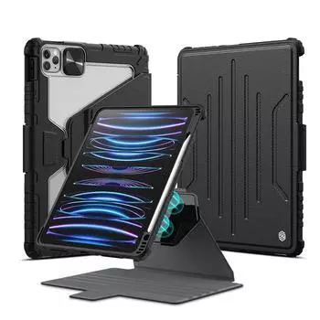 Для iPad Pro 12,9/11 2022 Магнитный чехол Для iPad 10/10,9 2022 Съемная задняя крышка Магнитный смарт-чехол с гнездом для ручки iPad Pro 12.9 2022 синий