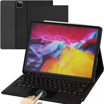 Для iPad Pro 12,9 Магнитный Bluetooth-клавиатура Чехол для сенсорной панели iPad Pro 12,9 2020 2021 2015 2017 Чехол-держатель для карандашей iPad Pro 12.9(2015) розовый