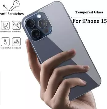 Для iPhone 11 12 13 14 15 Pro Max задняя защитная пленка из закаленного стекла