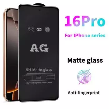 Для iPhone 11 12 13 mini 14 15 16 Pro Max X XR XS XS Max SE 2020 6 6s 7 8 Plus матовая антибликовая полноэкранная закаленная стеклянная пленка iPhone 6/6s