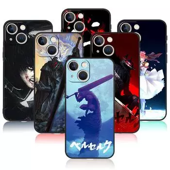 Для iPhone 11 X XS 8 Plus 12 XR 14 13 Pro Max 7 6S SE 5 SE2 5S 6 SE2022 Сумка Berserk Guts Anime Capinha Funda iPhone 14