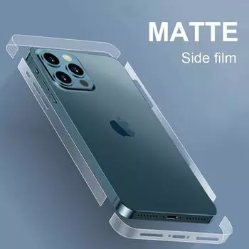 Для iPhone 12 13 Mini 14 15 16 Pro Max 14 Plus боковая матовая защитная пленка для экрана мягкая гидрогелевая защитная рамка пленка пограничная наклейка 12 Pro
