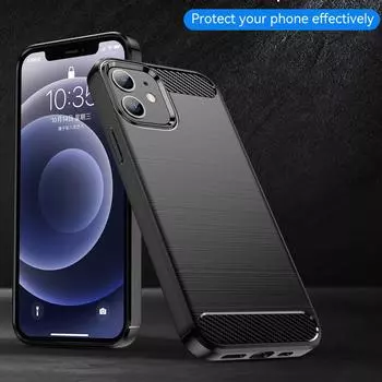 Для iPhone 12 Pro 12pro iphone12 pro Мягкий силиконовый чехол Роскошный чехол для телефона для apple iphone 12pro Противоударные защитные чехлы For iPhone 12 чёрный